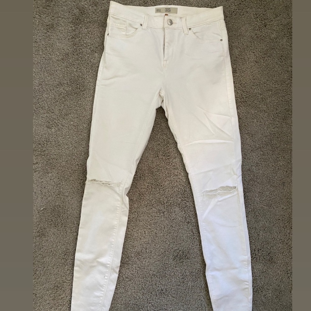 White TopShop Leigh Jeans